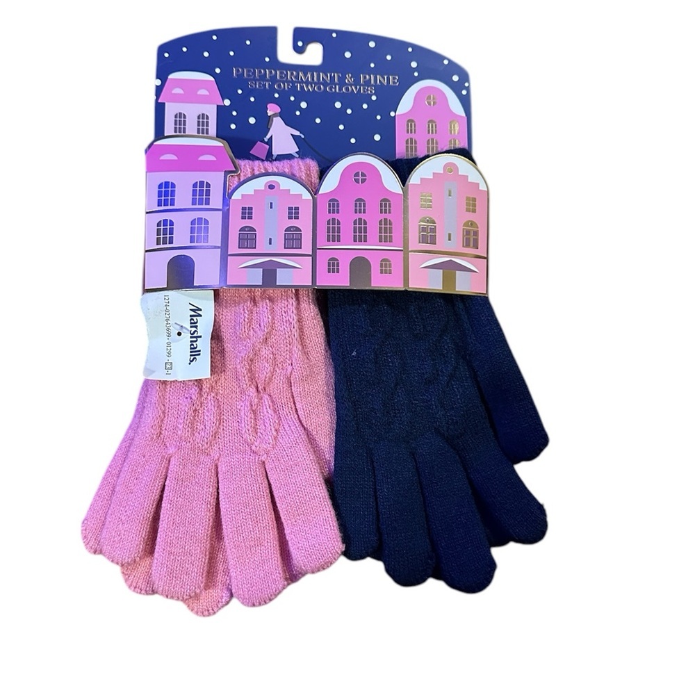 Marshalls Peppermint & Pine Glove Set - Pink and Navy
